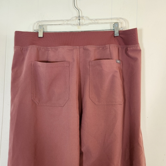 Figs Livingston High Waist Straight LegDrawstring Scrub Pants Rose Pink Sz XXL - Picture 10 of 15